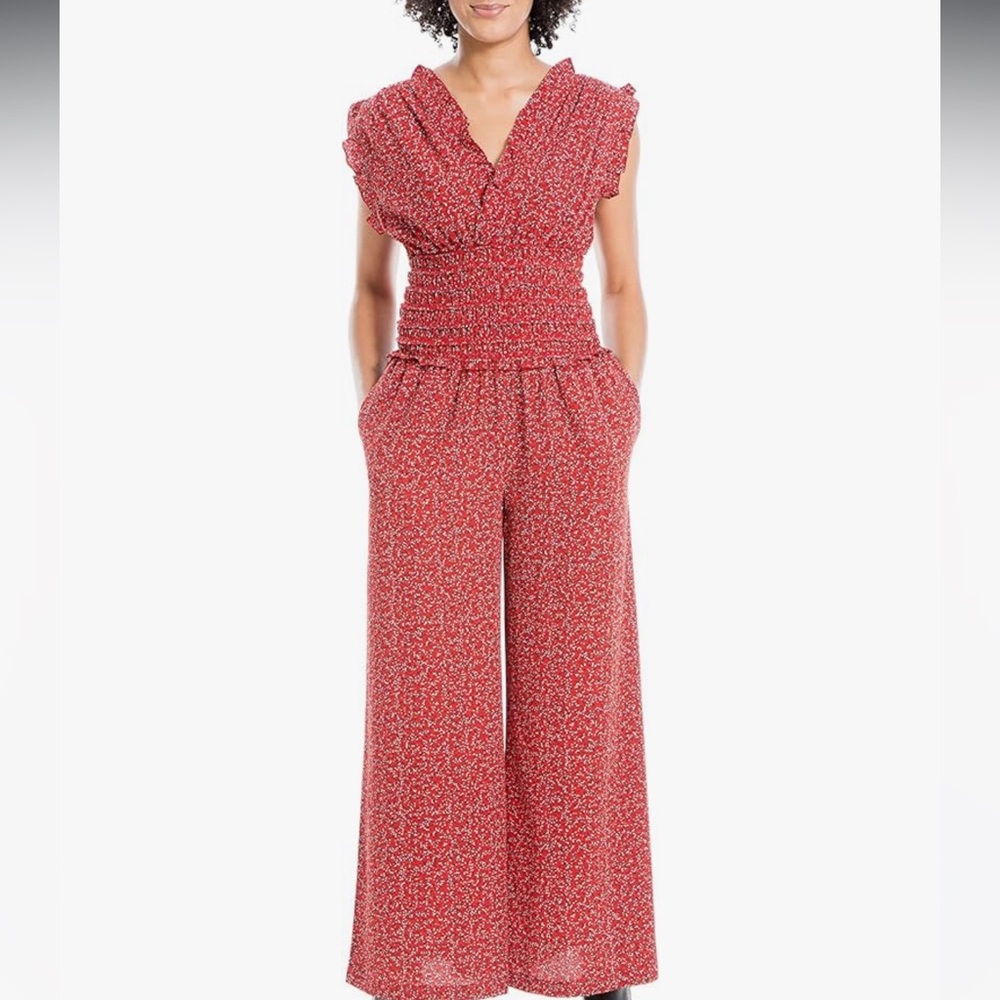 Max Studio Ruffle Jumpsuit. Size Large - Picture 7 of 10